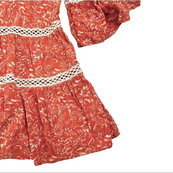 Free People Boho Peasant Flowy Floral Top - Picture 5 of 6